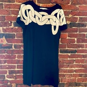 DVF chain print knit dress